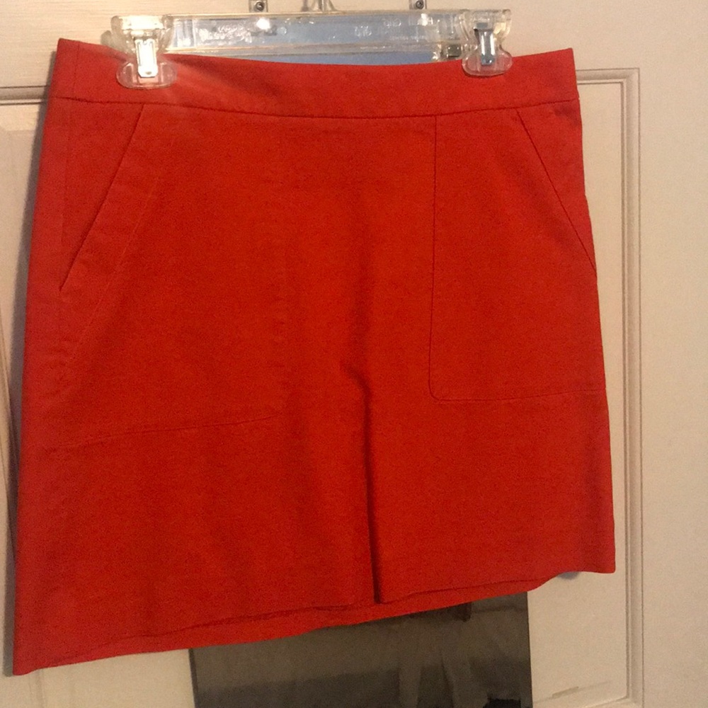 Orange mini skirt